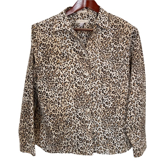 Chico’s Leopard Shirt L - Picture 2 of 6